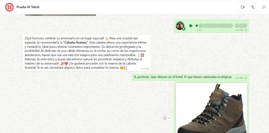 Chatbots IA para hoteles prueba en whastapp Chatbots IA para hoteles prueba en whastapp